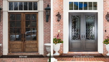 ornate entry doors before and after