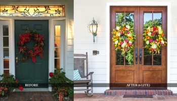upscale wood entry doors before and after